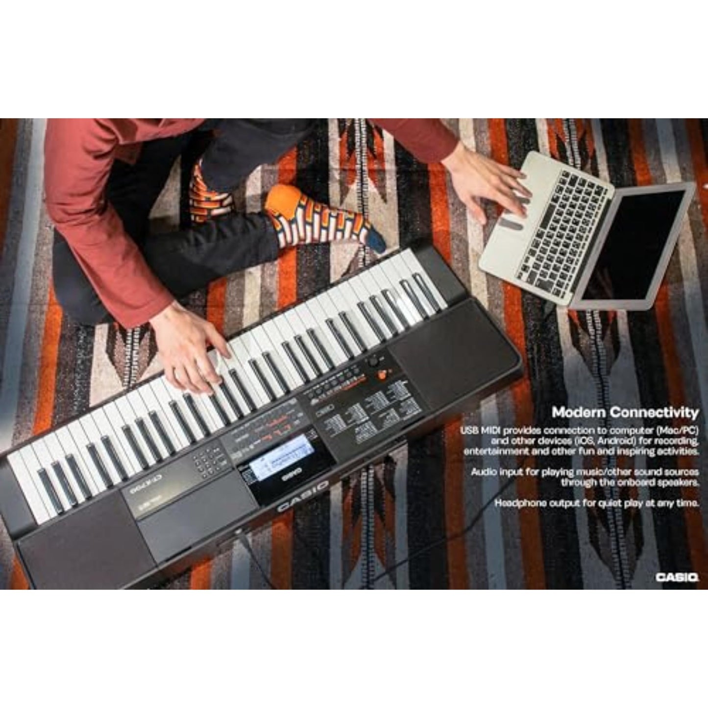 Casio CT-X700, 61-key portable keyboard, 600 tones, 195 rhythms, AiX engine.