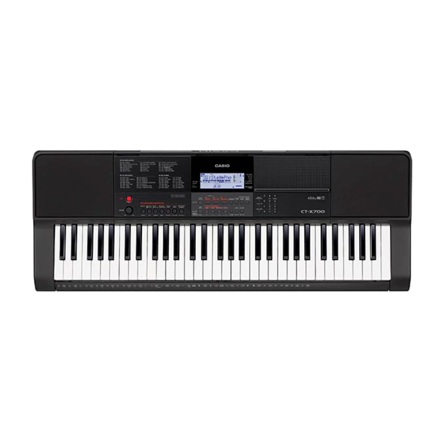 Casio CT-X700, 61-key portable keyboard, 600 tones, 195 rhythms, AiX engine.