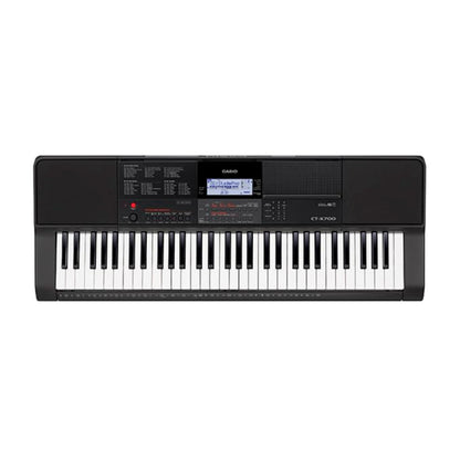 Casio CT-X700, 61-key portable keyboard, 600 tones, 195 rhythms, AiX engine.