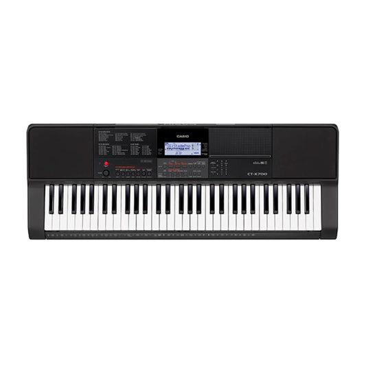 Casio CT-X700, 61-key portable keyboard, 600 tones, 195 rhythms, AiX engine.