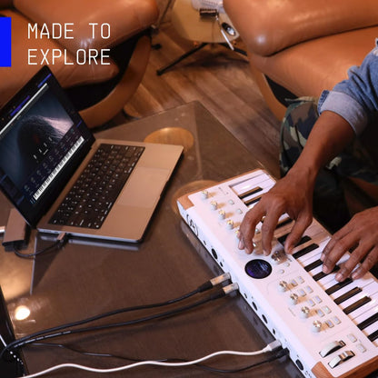 Arturia AstroLab 37-key slim MIDI keyboard, velocity sensitive, aftertouch.