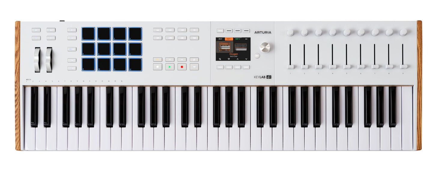 Arturia KeyLab 61 mk3, MIDI controller, white, includes software.