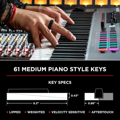 M-Audio Oxygen Pro 61 MIDI controller, pads, knobs, faders, NI sound package.